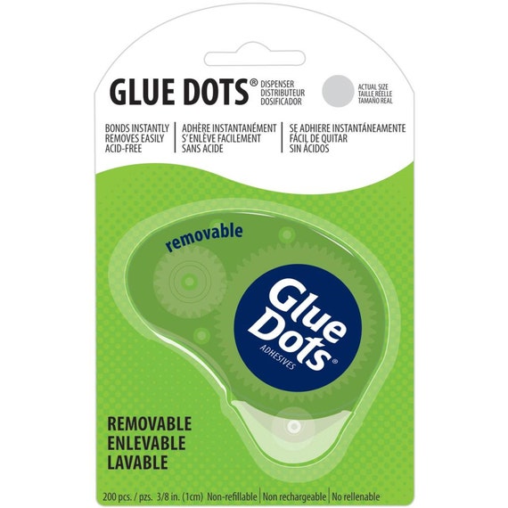 Glue Dots .375 Removable Dot Disposable Dispenser