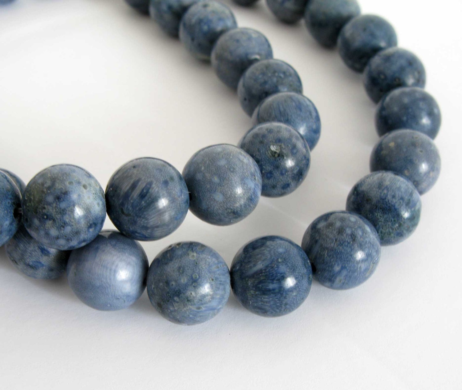 8mm Blue Coral Beads Blue Sponge Coral 15 Inch by TheBeadStore