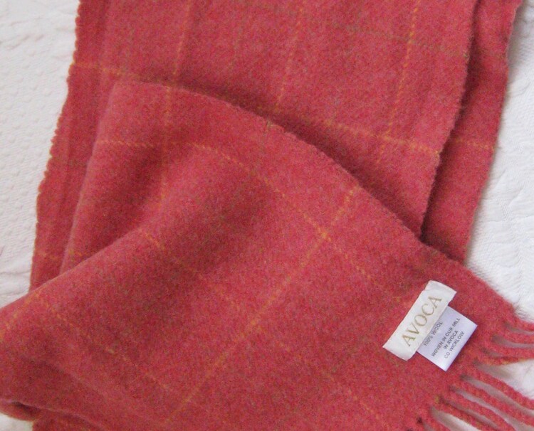 Woven Wool Scarf / Made in Ireland by vintagous on Etsy