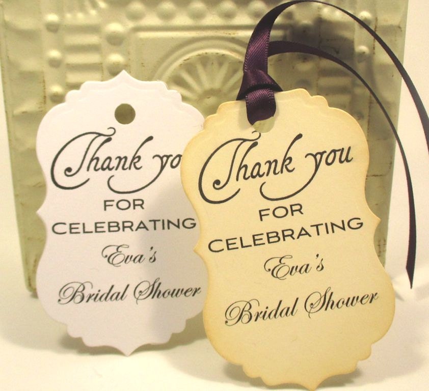 Bridal Shower Favor Tags Favors Personalized