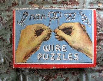 Vintage Wire Puzzles in Box, Great Graphics