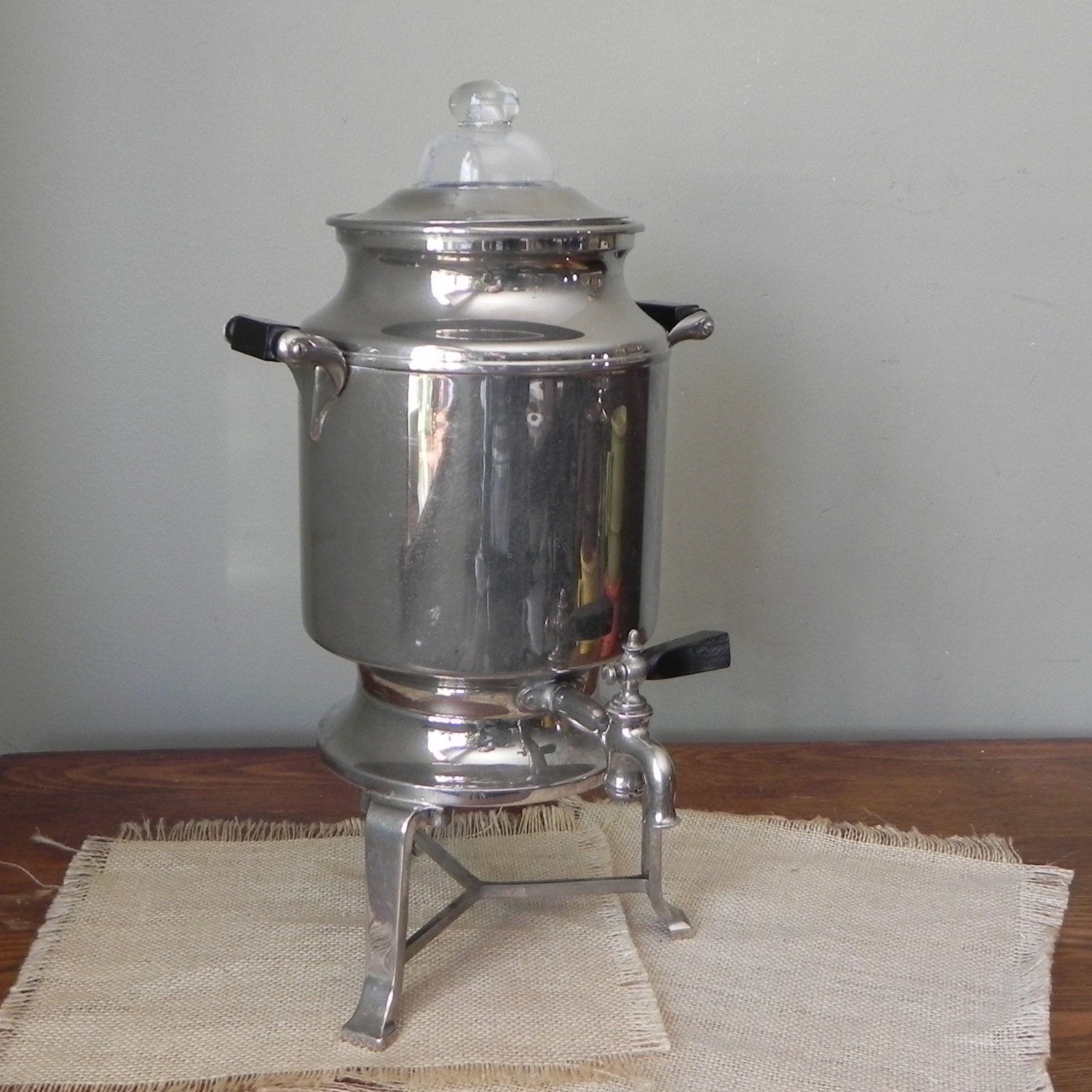 Vintage chrome coffee urn pot percolator Coffee by jollytimeone