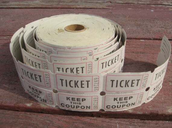 Vintage Raffle Tickets Carnival Two-part Americana by bmoor