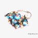 Beaded Costume Ring, Aurora Borealis Crystal