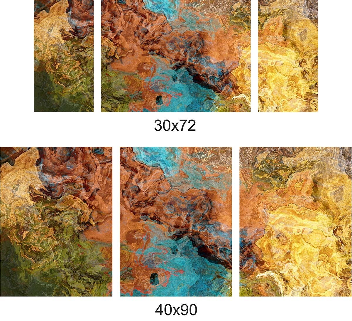 Very large triptych art stretched canvas print by FinnellFineArt