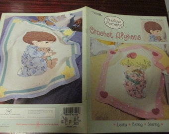 Character Crochet Pattern Leaflet Precious Moments Afghans Leisure Arts 3425 Crochet Pattern Leaflet Rare and HTF