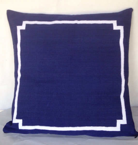 Euro Shams Navy Blue 26x26 Throw Pillow Cover, Floor Pillow Covers