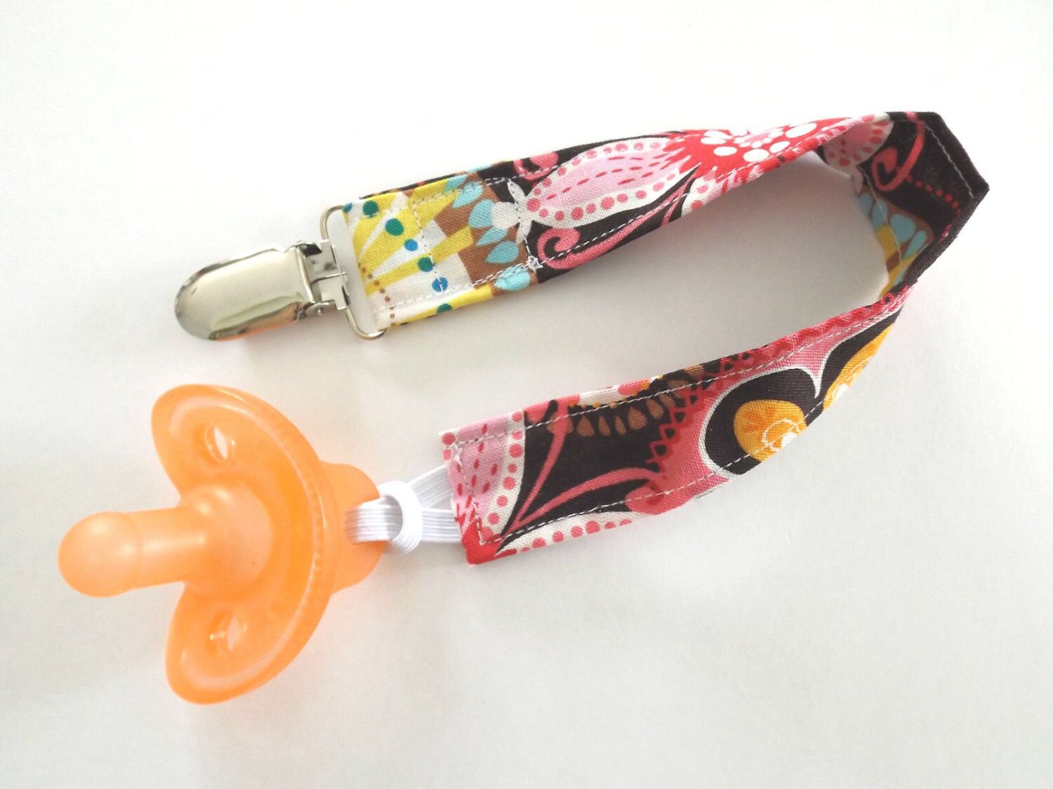 Pacifier Clip Baby Soother Strap Baby Girl by SaritaBaby