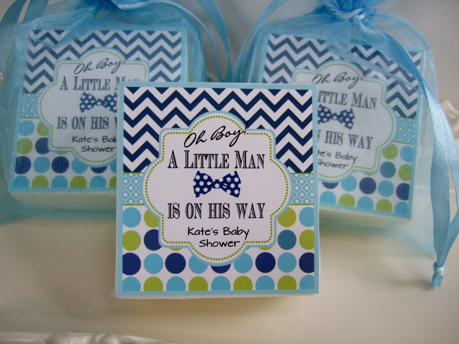 Baby Shower Soap Favors Little Man set of 10