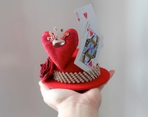 Popular items for queen of hearts hat on Etsy