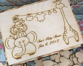 Large baby shower guest book alternative / guest book / baby shower/ keepsake box / baby girl , baby boy