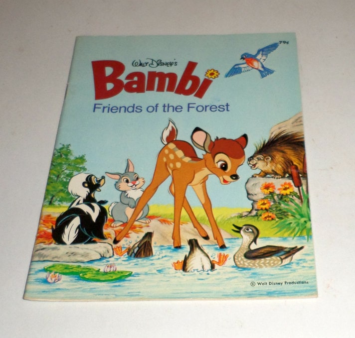 Vintage Bambi Book Walt Disney Bambi Book by carriesattic