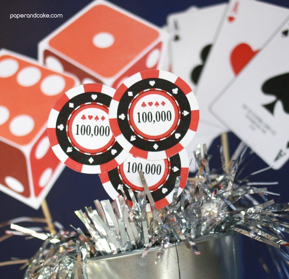 Casino Royale Printable PHOTO BOOTH PROPS dice, poker chips, cards, martini - Editable Text >> Instant Download | Paper and Cake Il_570xn