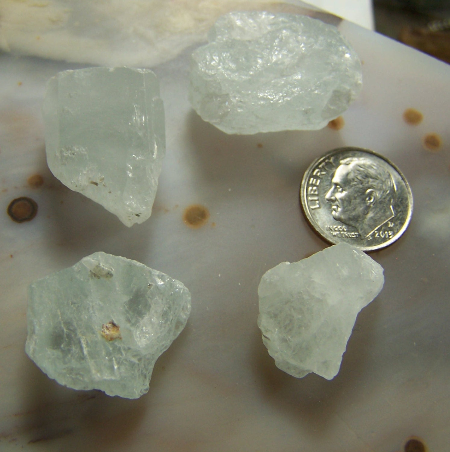 Large Chunks Aquamarine crystal 25 gram lots naturally