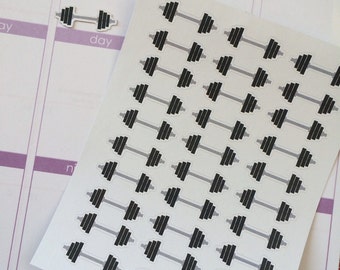 30 Bar Bells Weights Stickers Planner Stickers Fits Erin Condren Planner