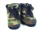 Baby Booties Camo Timberland Style Boots Sizes 0-3months, 3-6months, 6-12 months