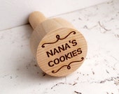 Personalized embossing cookie stamp, embossing rolling pin alternative, cookie decorating stamp, wooden kitchen stamp Personalized embossing cookie stamp, embossing rolling pin alternative, cookie decorating stamp, wooden kitchen stamp