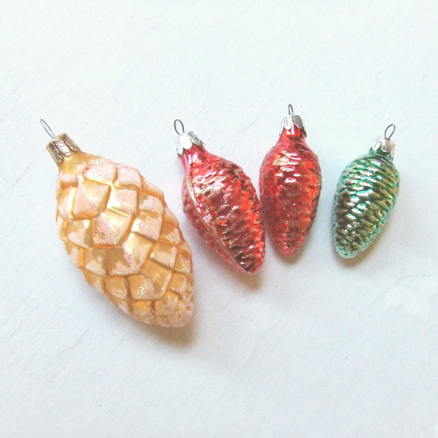 4 pine cone glass ornaments christmas 4 pine cone glass ornaments christmas