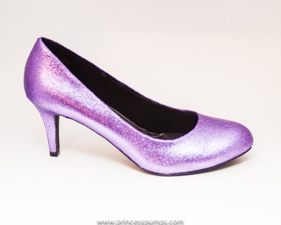 Glitter Lavender Purple High Heels Pumps Custom by princesspumps