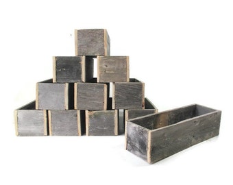 Country Wedding - 11 Centerpiece Boxes - Reclaimed Fence Wood - Rustic Wedding Decor