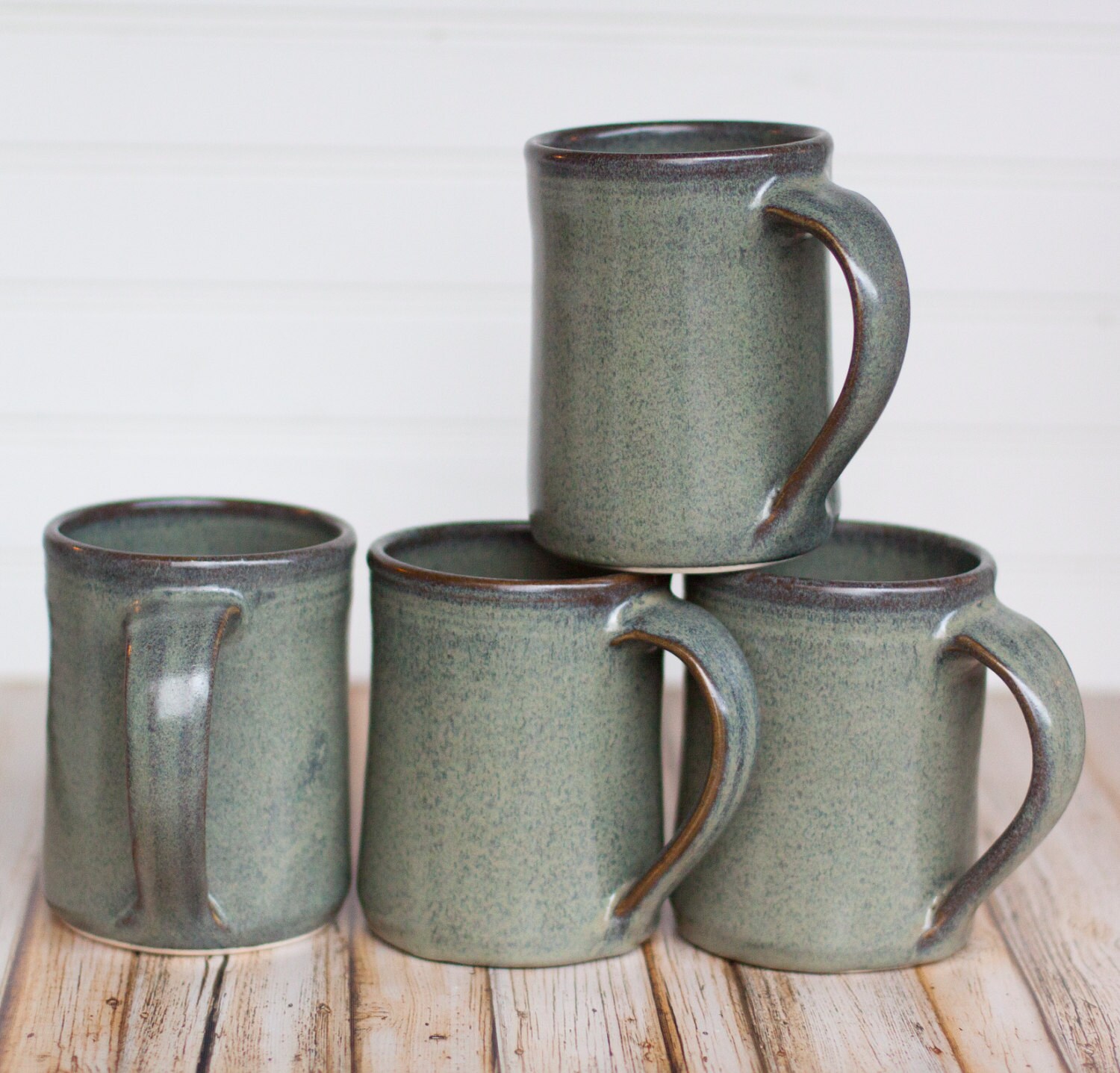 Set Of Ceramic Handmade Mugs Gray Hand Thrown Coffee Tea - ðzoom set of ceramic handmade mugs gray hand thrown coffee tea - ðzoom