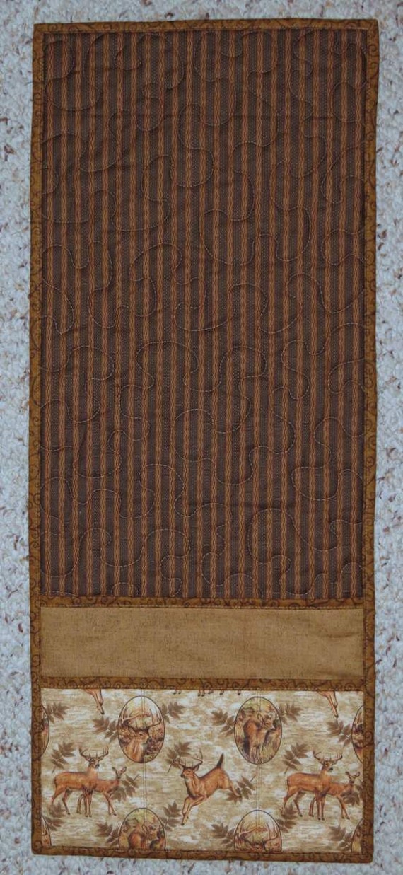 Quilted Armchair Caddy Bedside Caddy Remote holder Deer