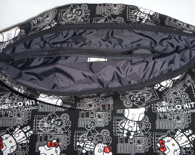 Robot Kitty Backpack/tote cotton/linen - I have one only