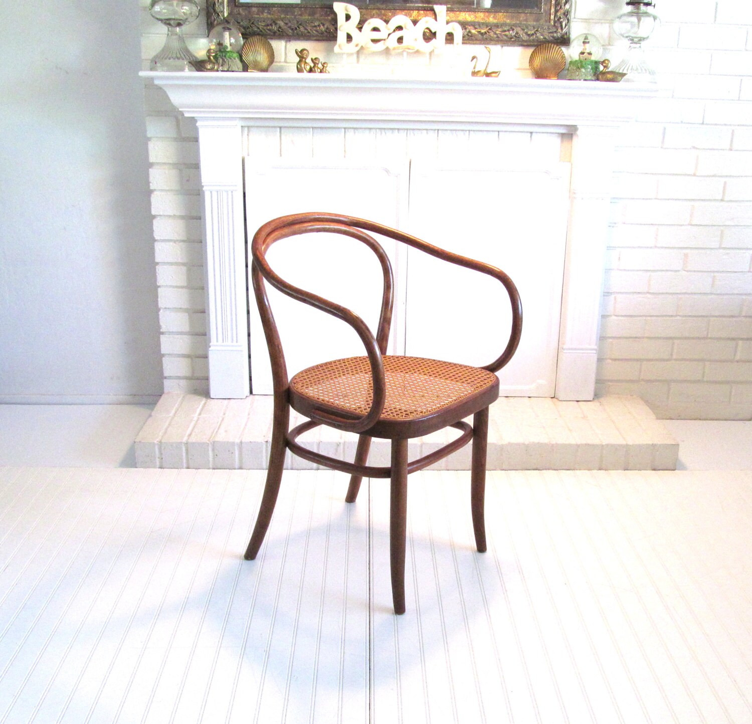 Vintage Bentwood and Cane Arm Chair Haute Juice
