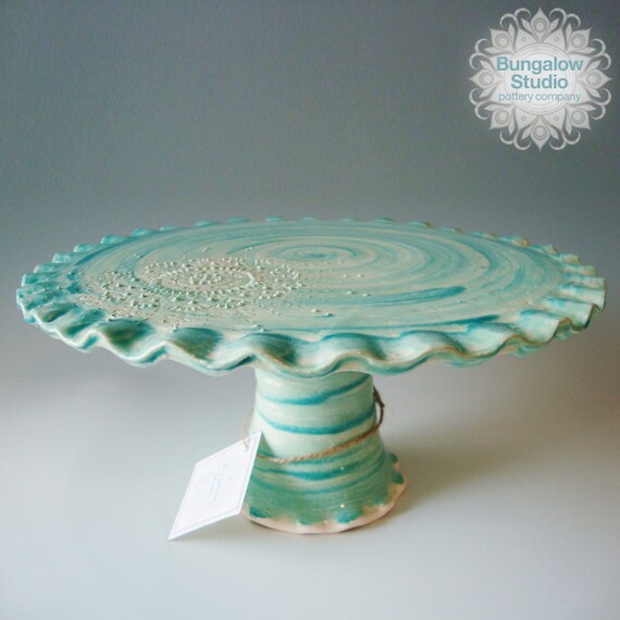 Cake Stand Ceramic cake stand Pottery cake stand in