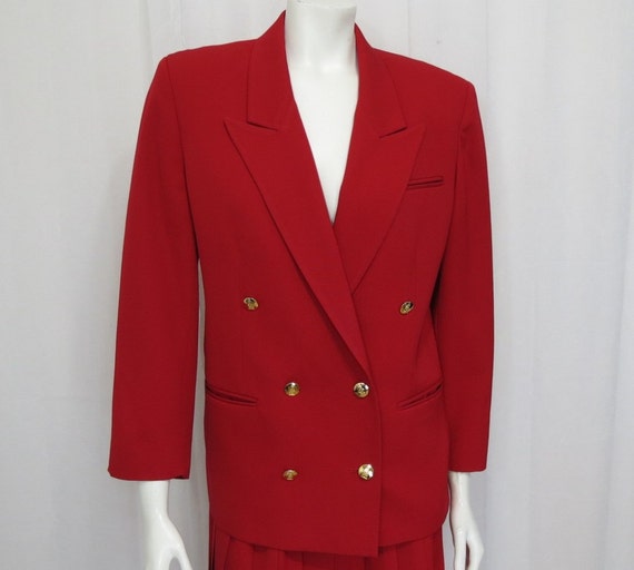 Austin Reed vintage classic red wool blazer by Hourglassvintage