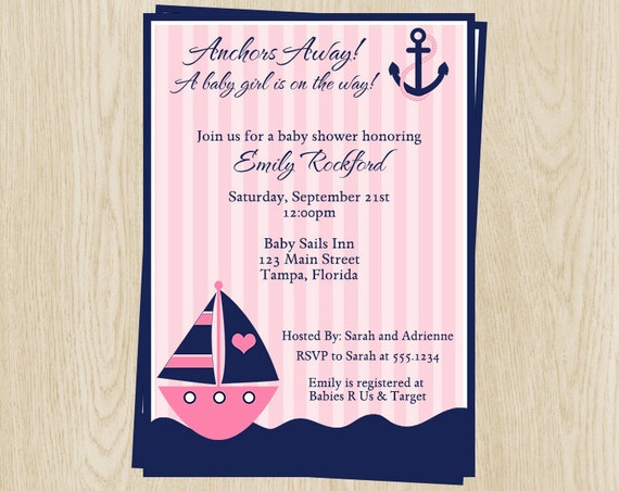 nautical baby shower invitations templates
