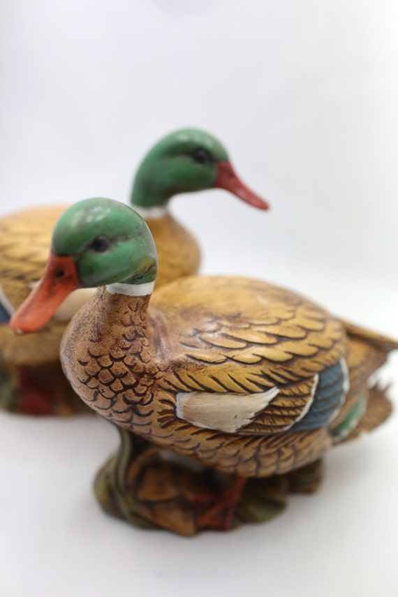 Vintage Ceramic Mallard Duck Set Set by PrimroseWedding on Etsy