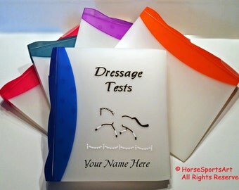 Hand Painted DRESSAGE TESTS BINDER with Free Personalization - Keep Priceless Dressage Tests Organized & In Safe Keeping! Makes a Great Gift