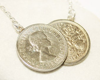 Colgante Redondo 1959 Lucky Sixpence 63rd Birthday Plus A México - Foto 3