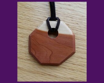 Western red cedar octagonal pendant.