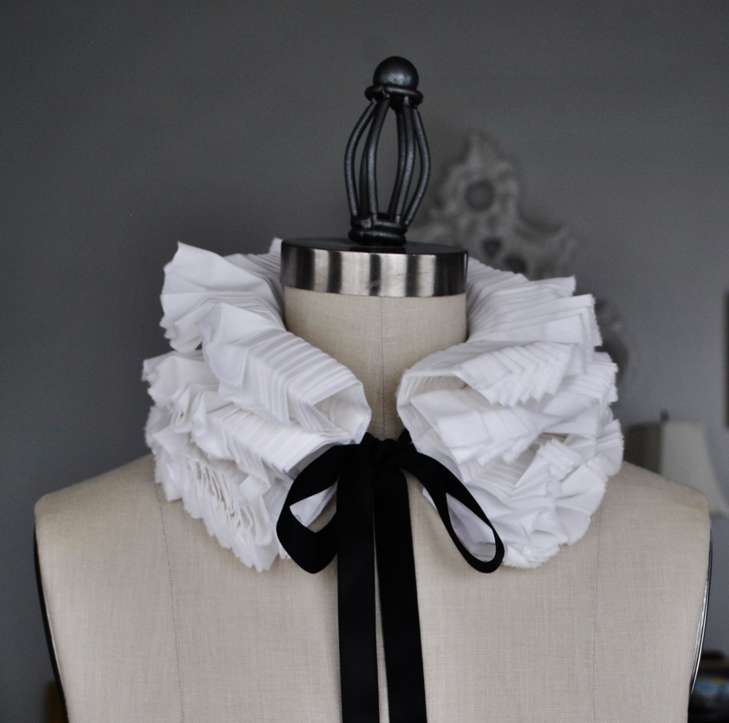 Hand pleated detachable collar/More colors/Ruffled collar/High