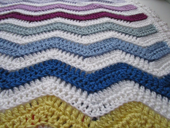 free crochet wave afghan pattern