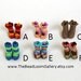 Miniature Dollhouse Booties - PukiPuki / RealPuki Size - 1 Pair of Small Size Crochet Shoes - You Choose