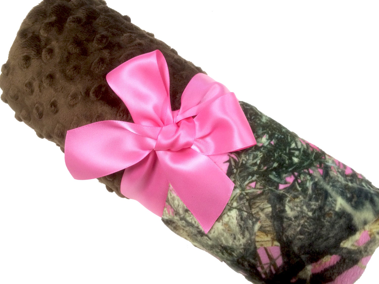Realtree True Timber Camo Pink and Brown Minky Baby by babyboos