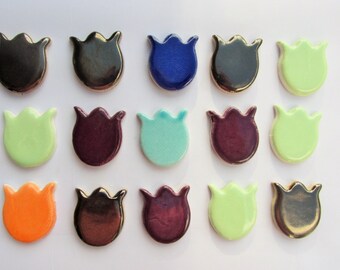 Tulips, variety colors tile - ceramic mosaic tile
