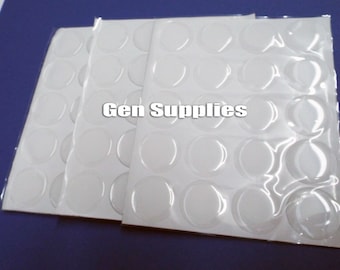 1" Dome Circle Clear Epoxy Stickers for Bottle Caps 2MM