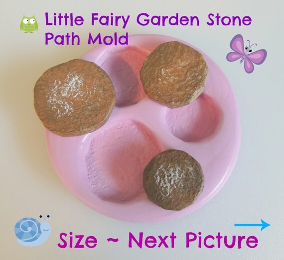 DIY Fairy Garden Stepping Stones Mold Silicone Mold Polymer