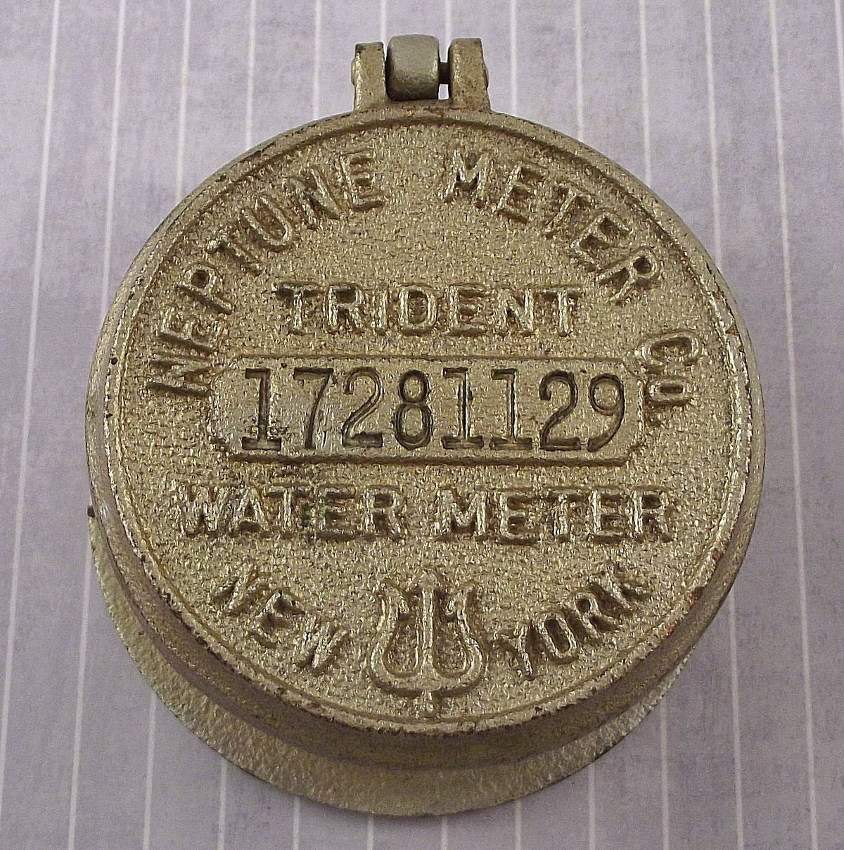 Vintage Neptune Water Meter Casing Housing Trident by retrodreams