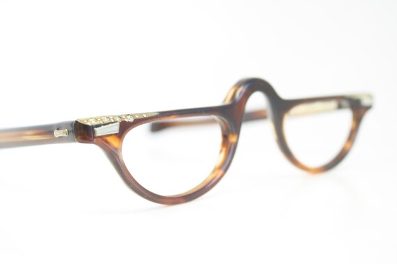 Tortoise Rhinestone cat eye reading glasses by VintageOpticalShop