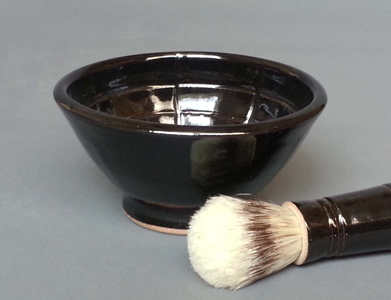 Shaving Bowl with Lather Ridges for Mens Traditional Shave Mug