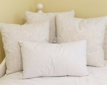 Down and Feather (10/90) Pillow Inserts - Square, Euro, Lumbar and Bolster Sizes