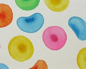 Unicorn Blood Cells - original watercolor painting