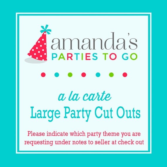Party Cut Outs | Printable A la Carte Party Single | Amanda's Parties To Go Il_570xn