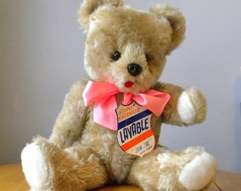 Vintage Bear - 21" Jan Jac Bear - 1950's Toy - Plush Teddy - French Bear