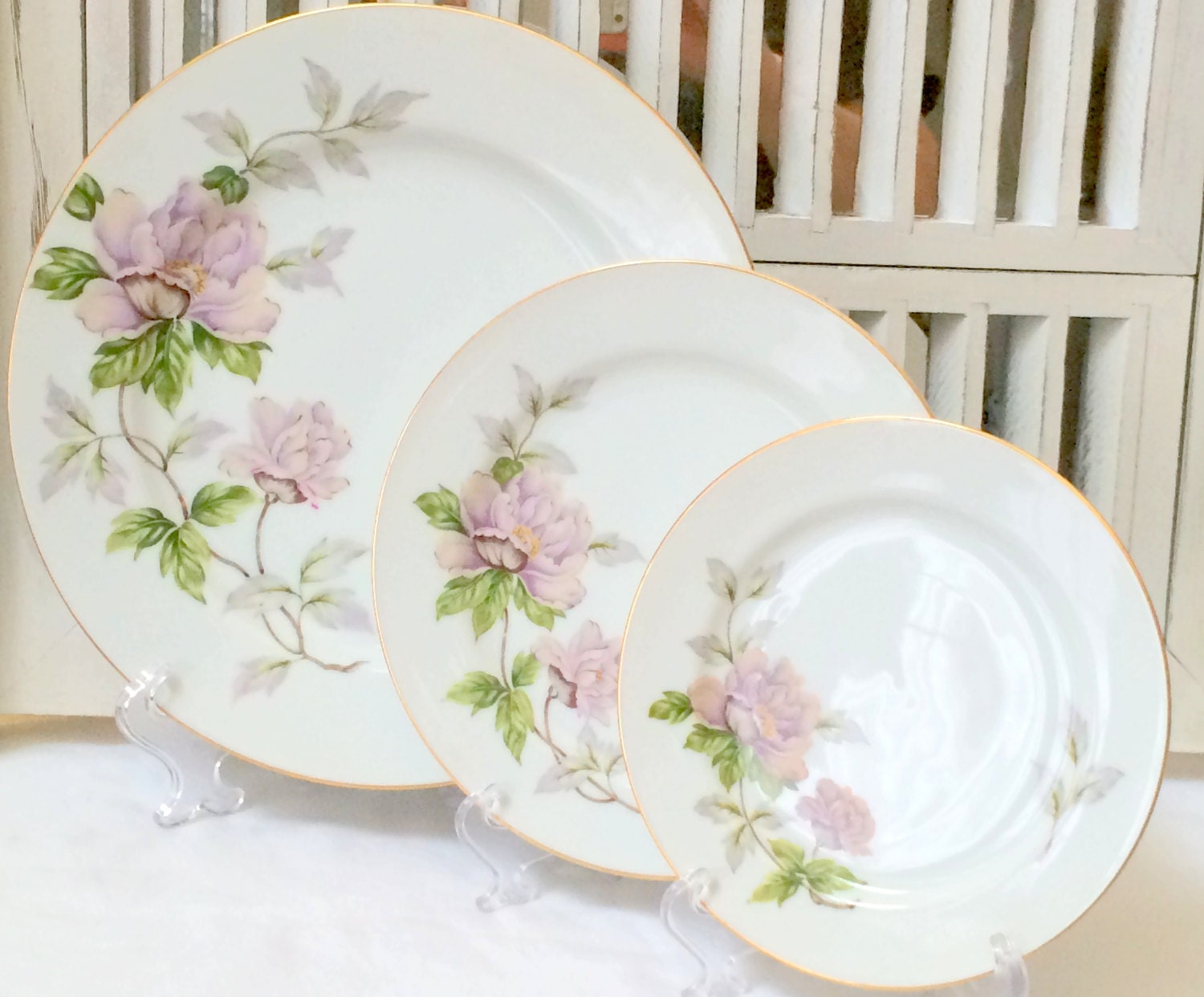 Salad Plate Seyei Fine China Peony Pattern Table Setting 2104